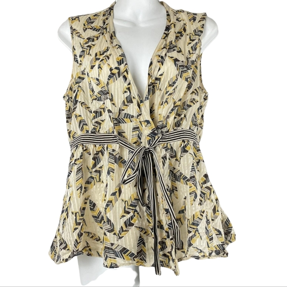 BCBGMAXAZRIA Printed Silk Blouse - Picture 1 of 7